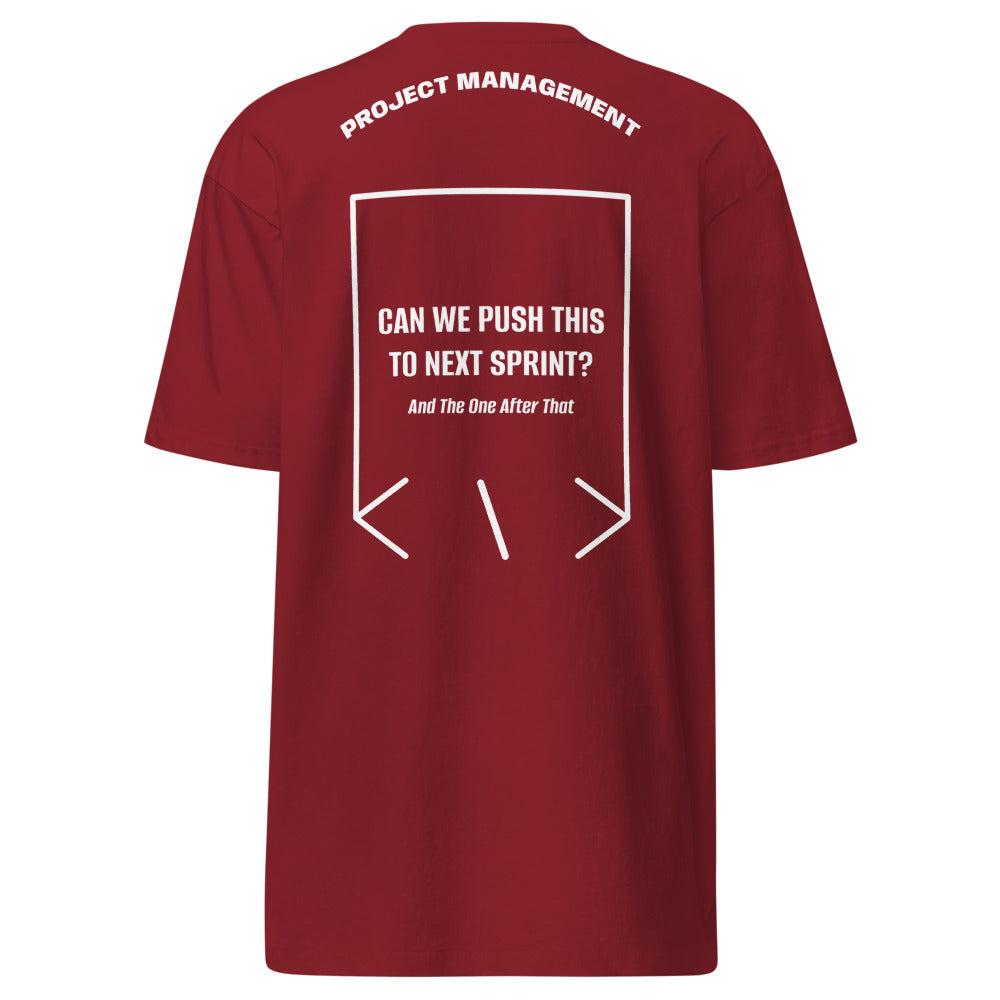 Can We Push This To Next Sprint? — Brick Red White back mockup
