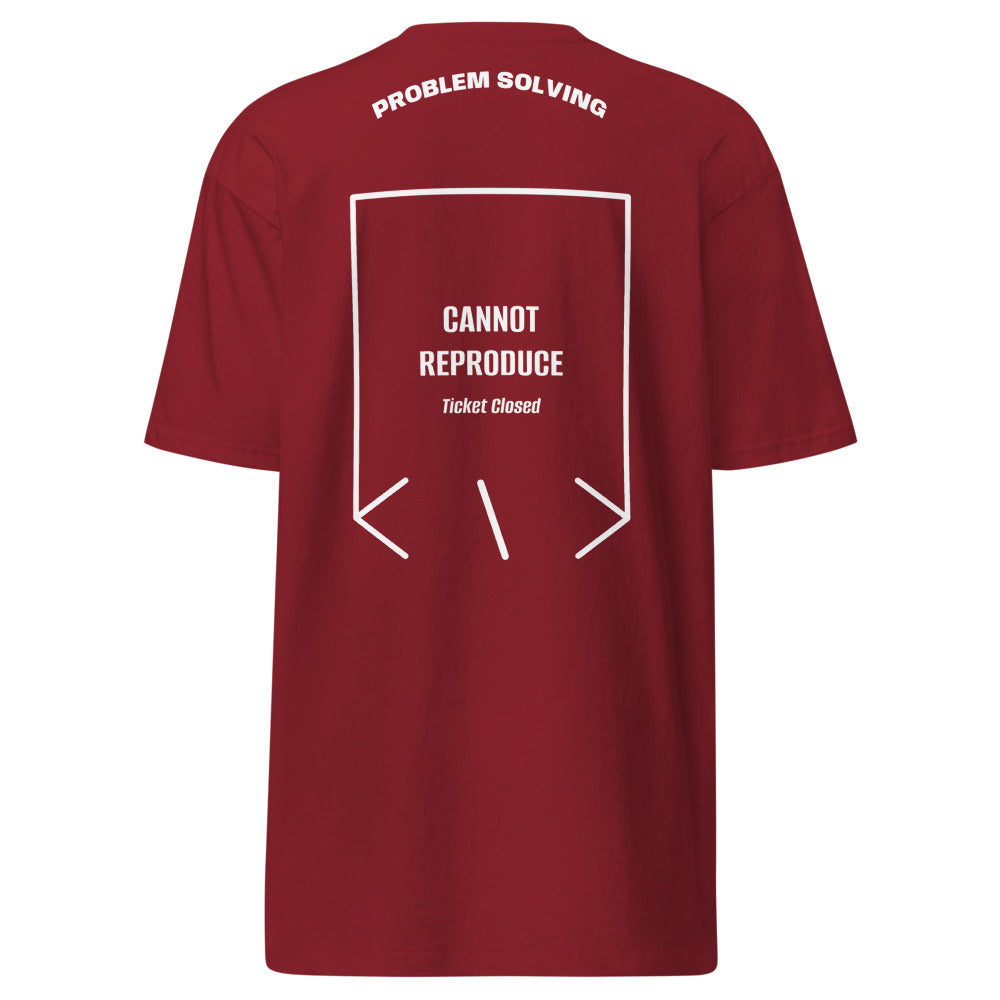 Cannot Reproduce — Brick Red White back mockup