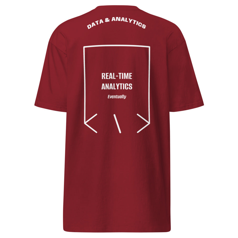 Real-Time Analytics — Brick Red White back mockup