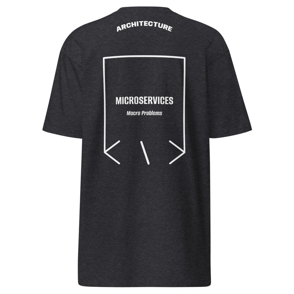 Microservices — Charcoal Heather White back mockup
