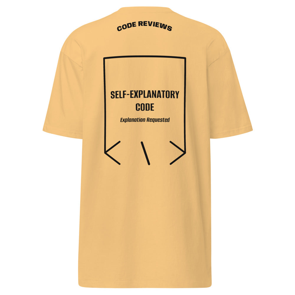 Self-Explanatory Code — Vintage Gold Black back mockup