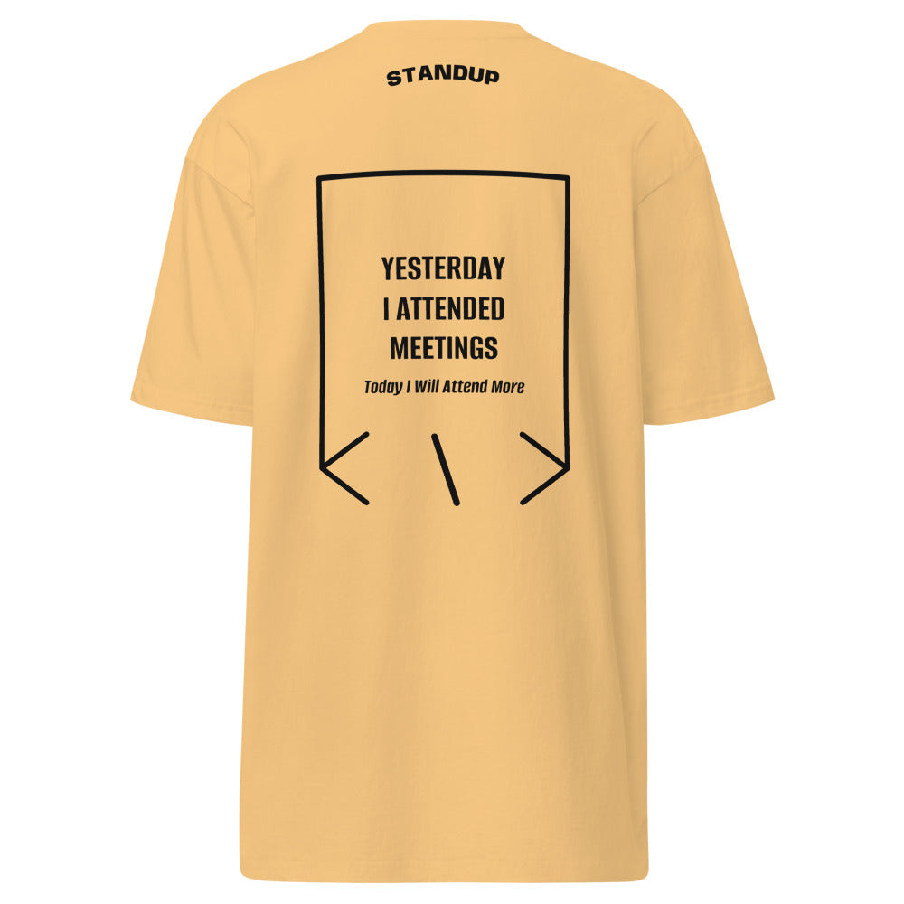 Yesterday I Attended Meetings — Vintage Gold Black back mockup