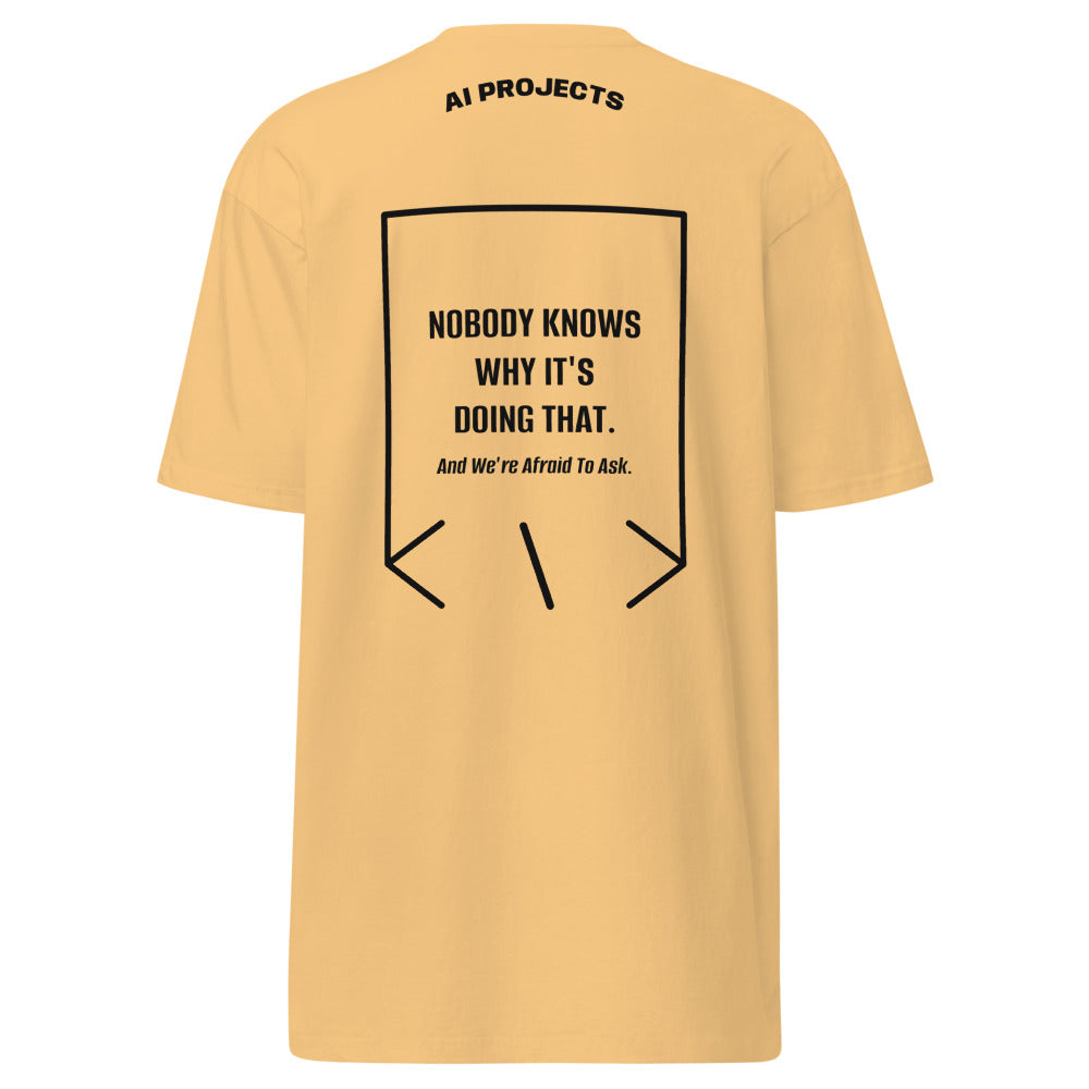 Nobody Knows Why It's Doing That. — Vintage Gold Black back mockup