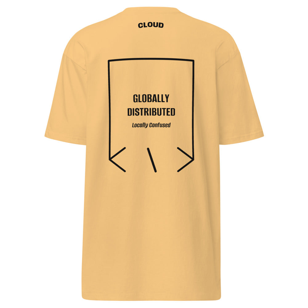 Globally Distributed — Vintage Gold Black back mockup