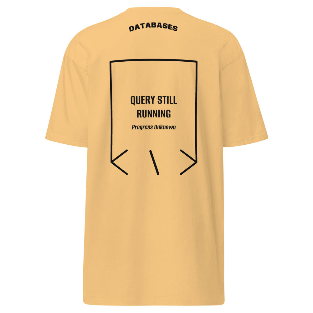 Query Still Running — Vintage Gold Black back mockup