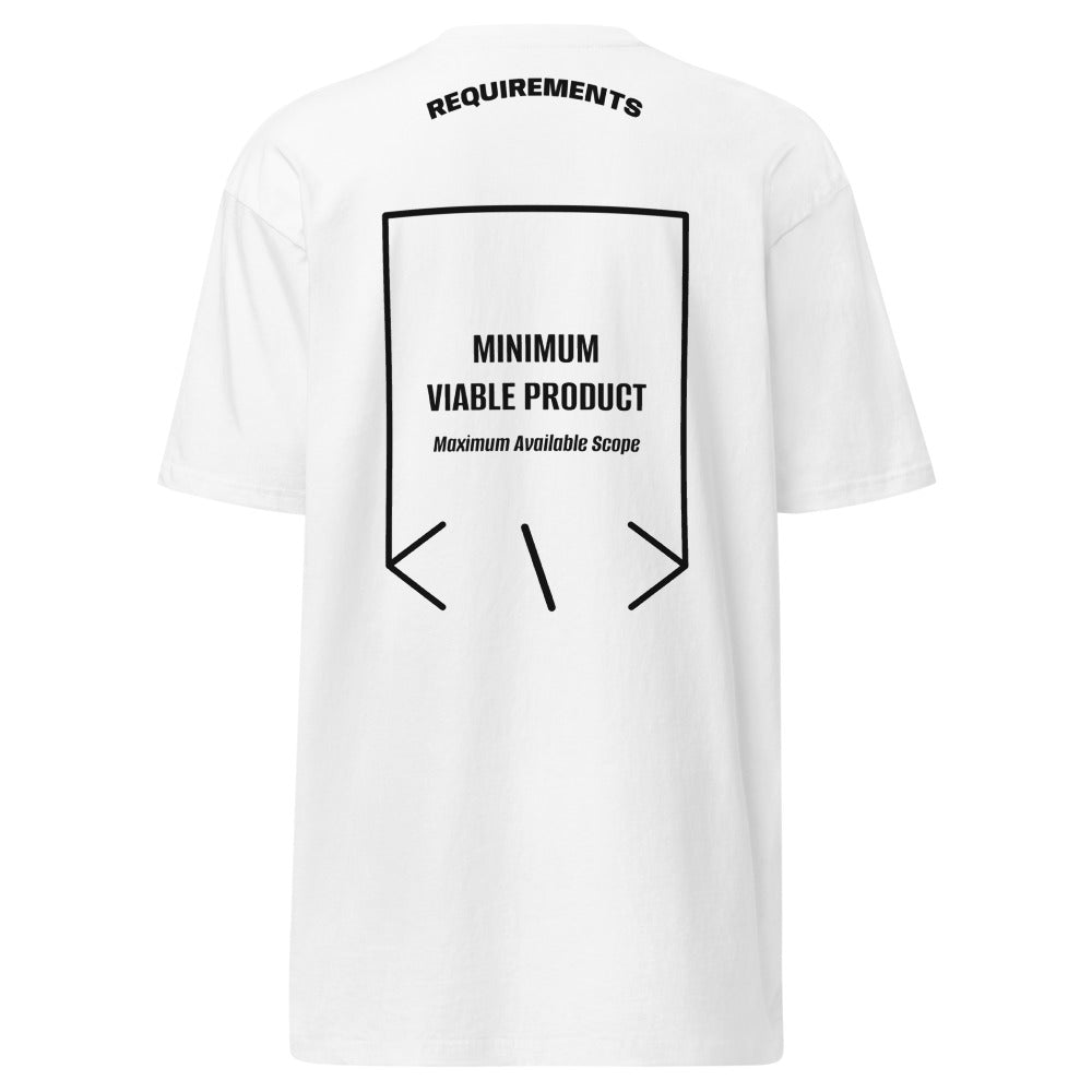 Minimum Viable Product — White Black back mockup
