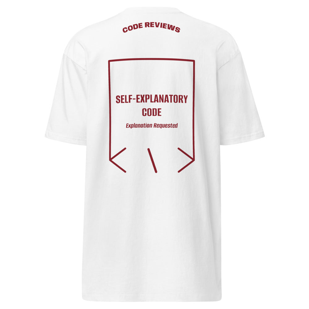 Self-Explanatory Code — White Brick Red back mockup