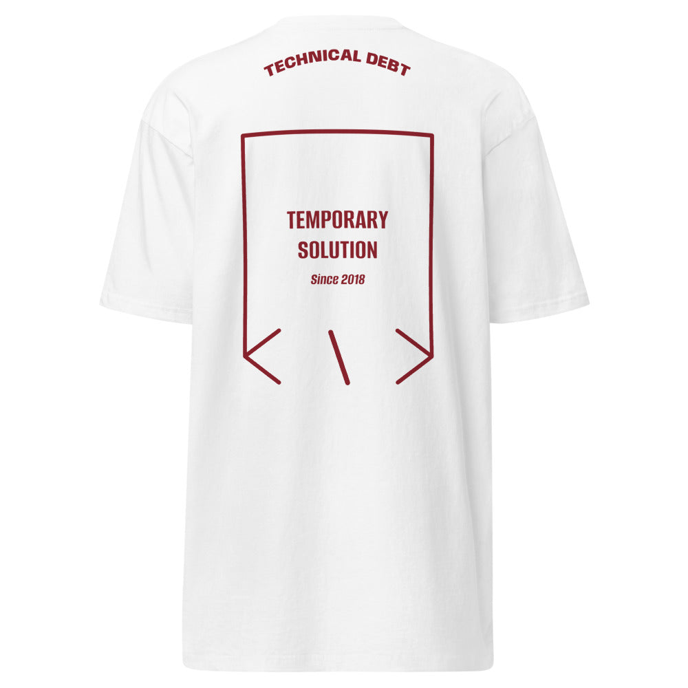 Temporary Solution — White Brick Red back mockup
