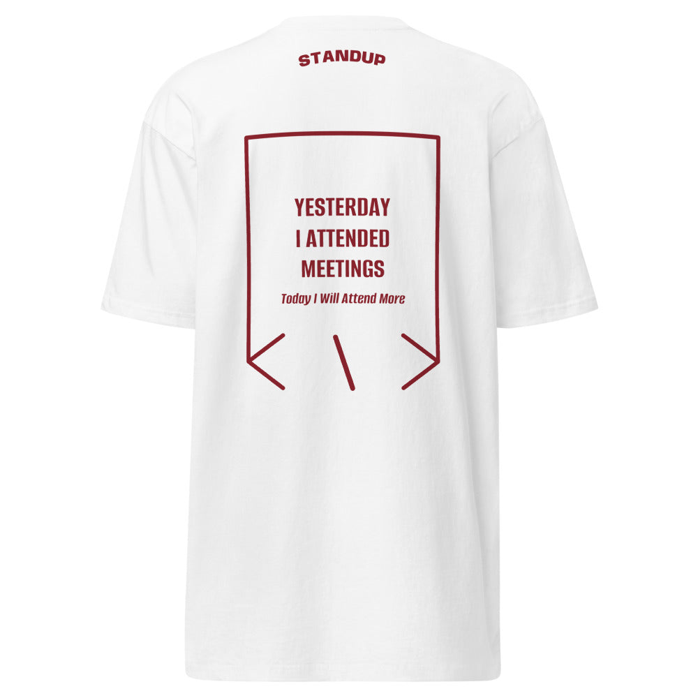 Yesterday I Attended Meetings — White Brick Red back mockup