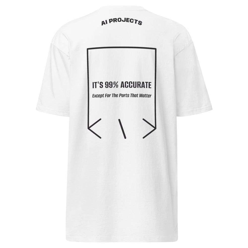 It's 99% Accurate — White Charcoal Heather back mockup