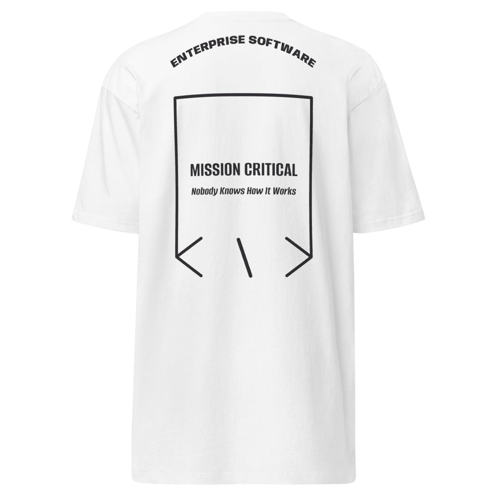 Mission Critical — White Charcoal Heather back mockup