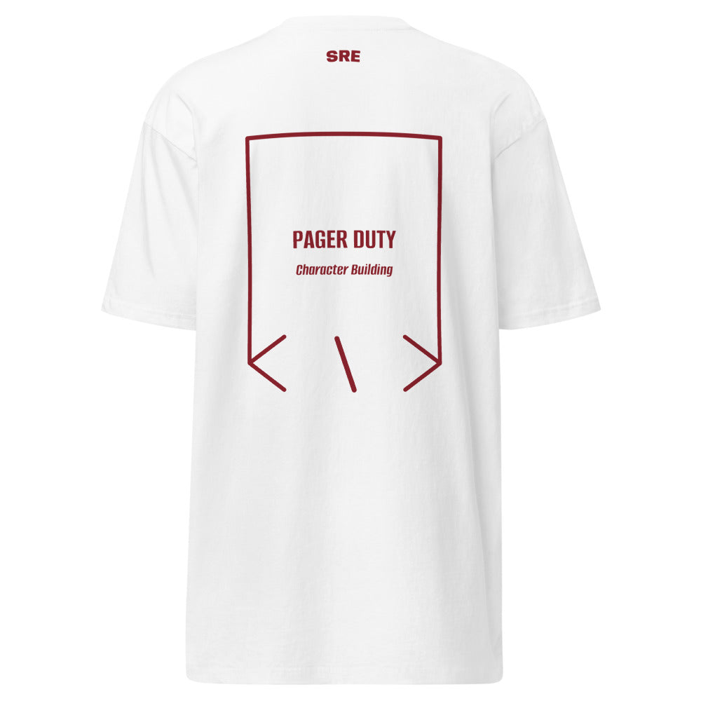 Pager Duty — White Brick Red back mockup