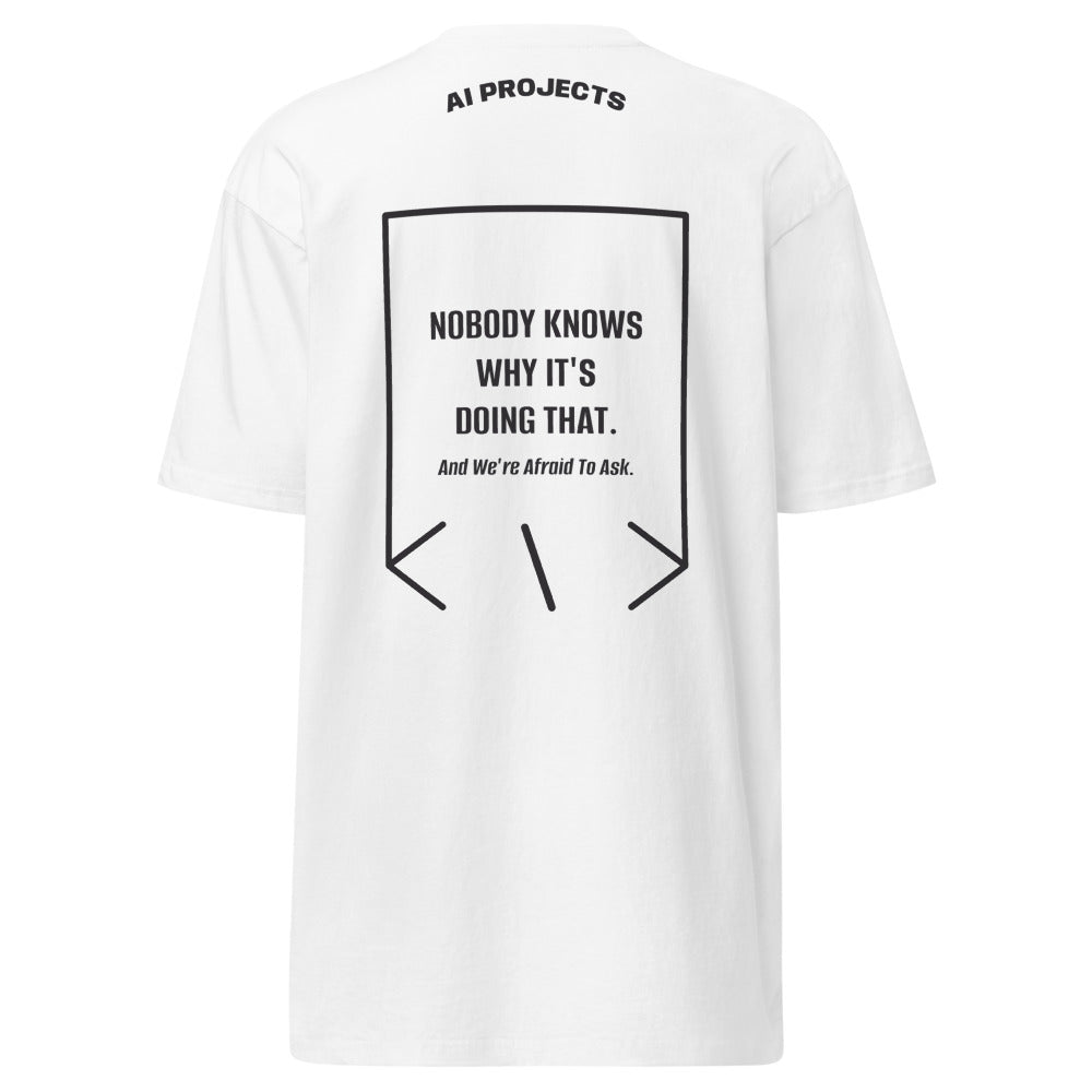 Nobody Knows Why It's Doing That. — White Charcoal Heather back mockup