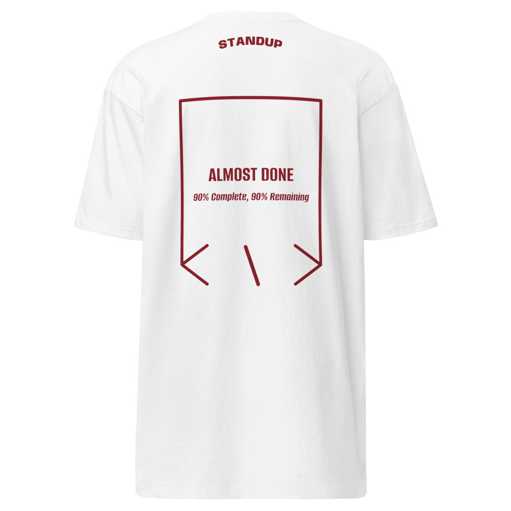 Almost Done — White Brick Red back mockup