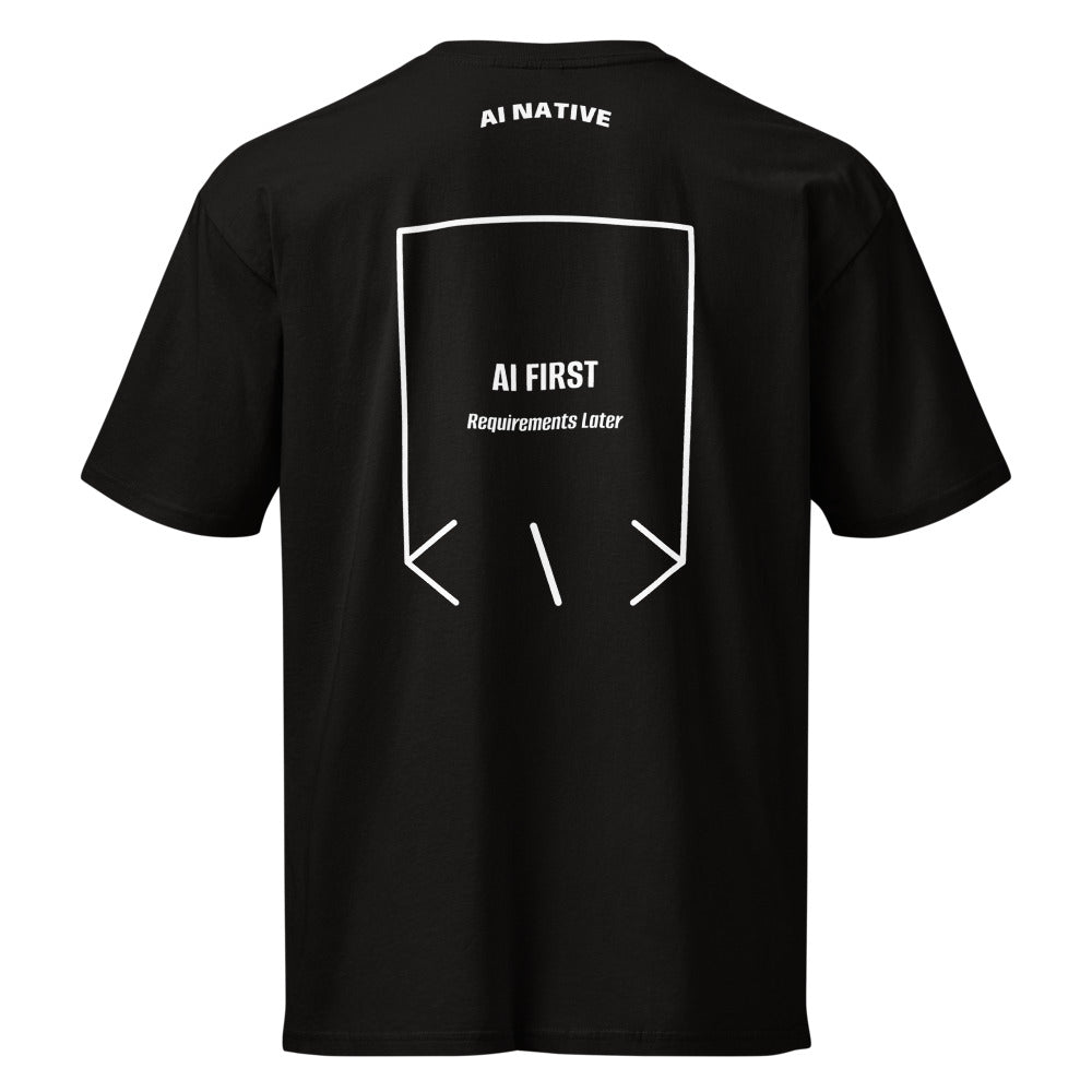 AI First — Black White back mockup