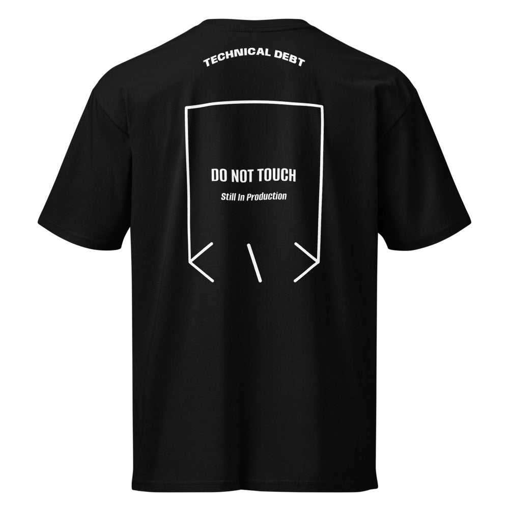 Do Not Touch — Black White back mockup