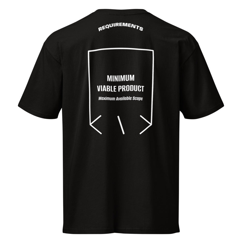Minimum Viable Product — Black White back mockup