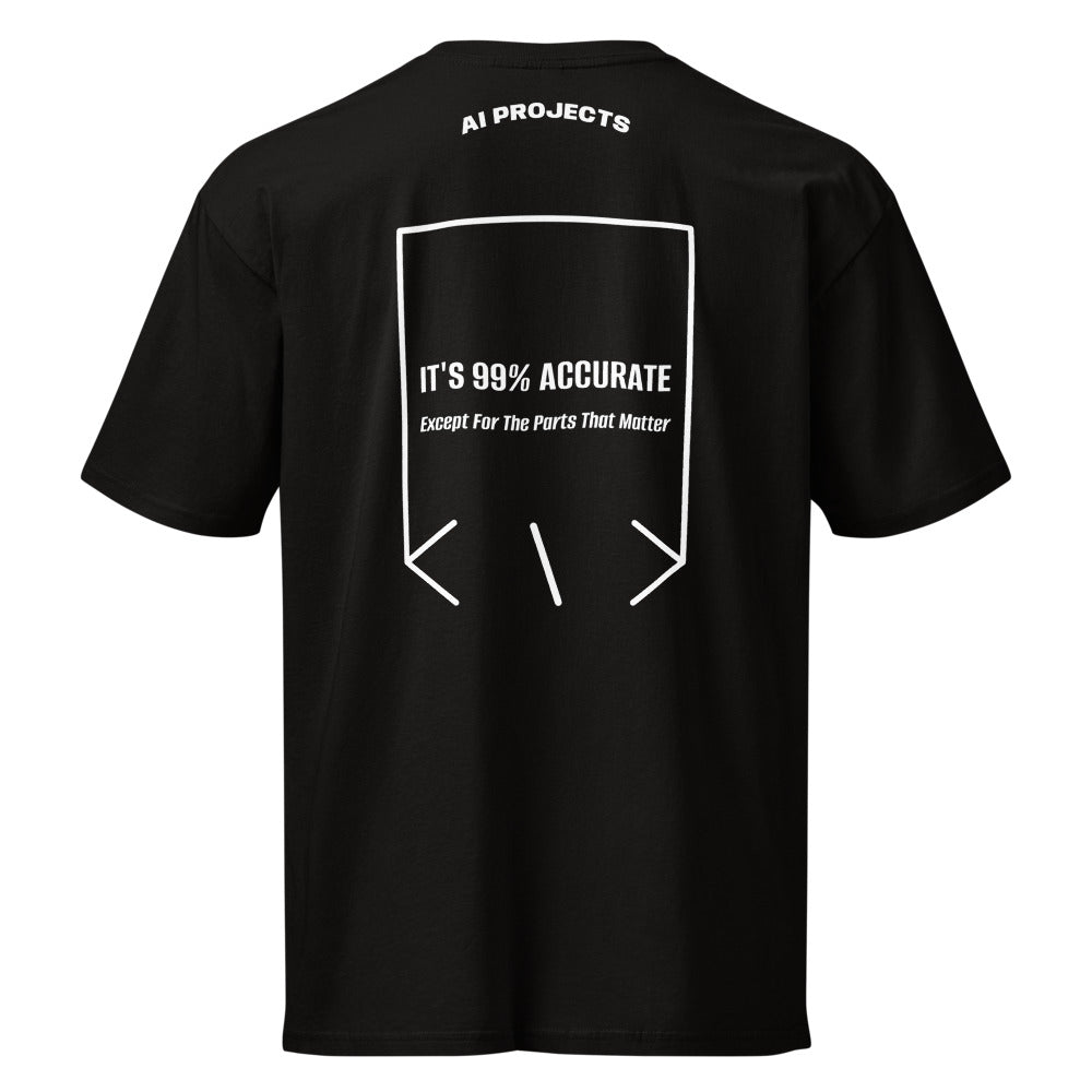 It's 99% Accurate — Black White back mockup