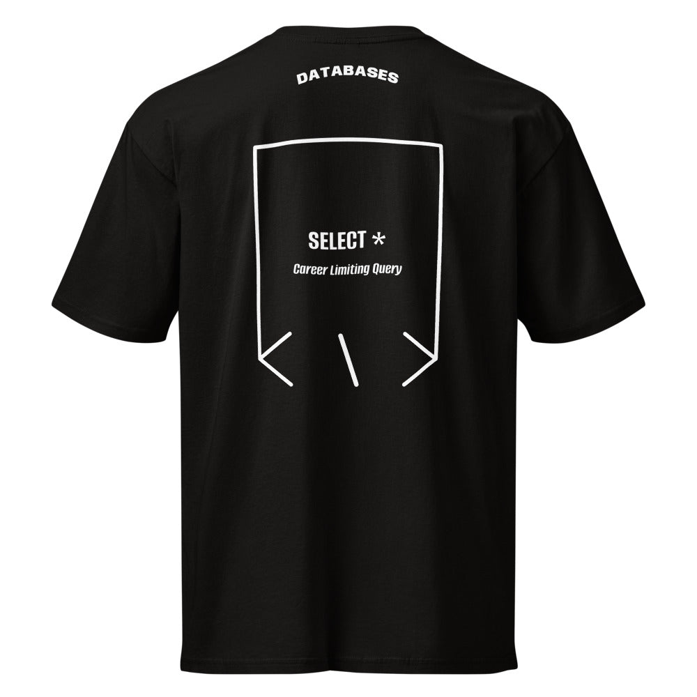 SELECT * — Black White back mockup