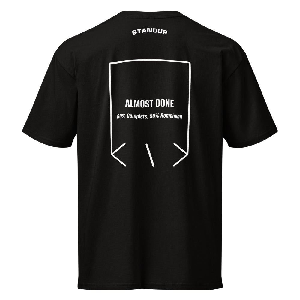 Almost Done — Black White back mockup