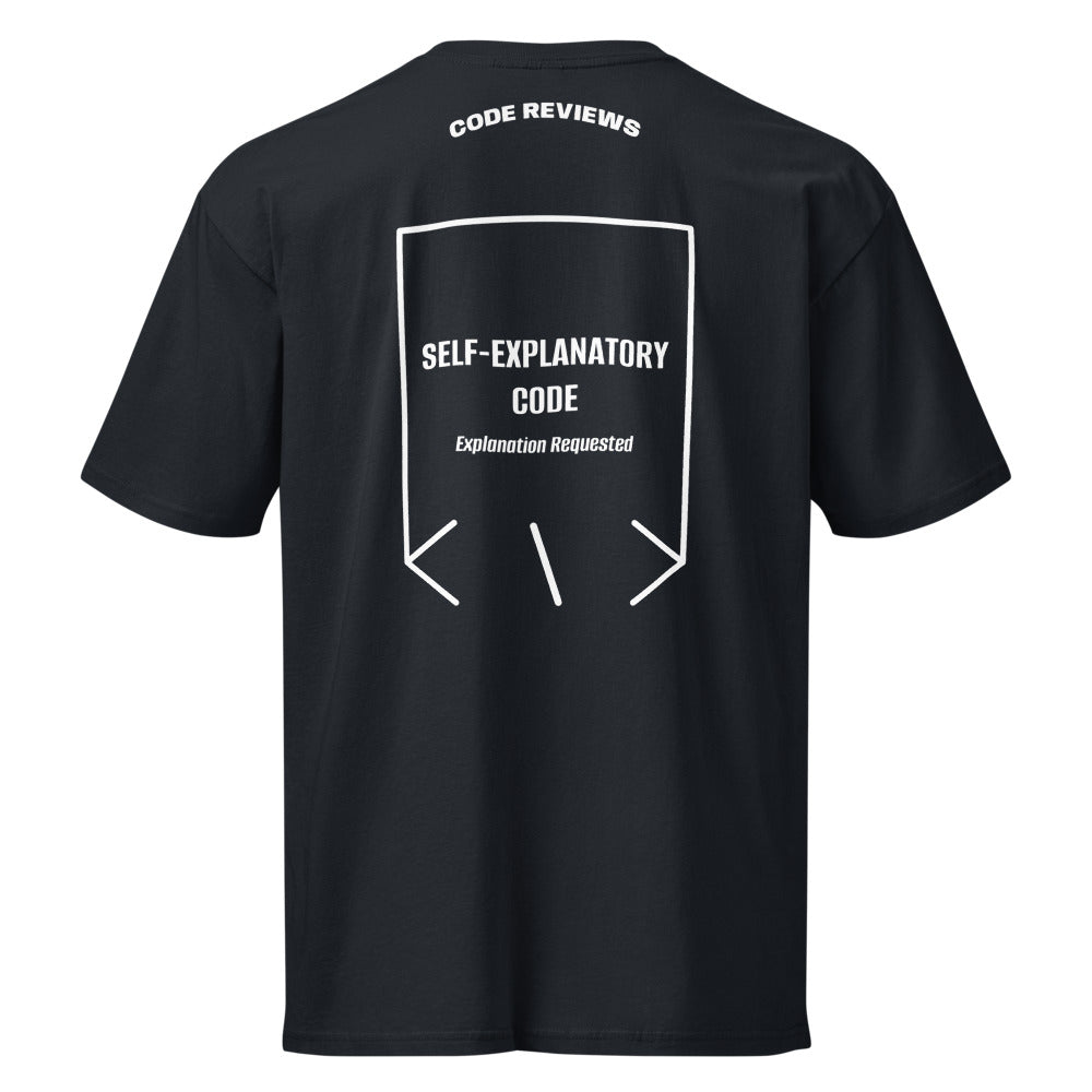Self-Explanatory Code — Navy Blazer White back mockup