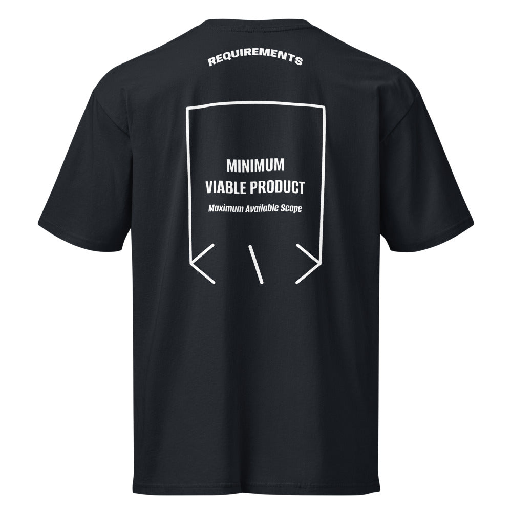 Minimum Viable Product — Navy Blazer White back mockup