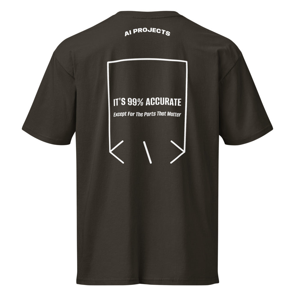 It's 99% Accurate — Vintage Black White back mockup