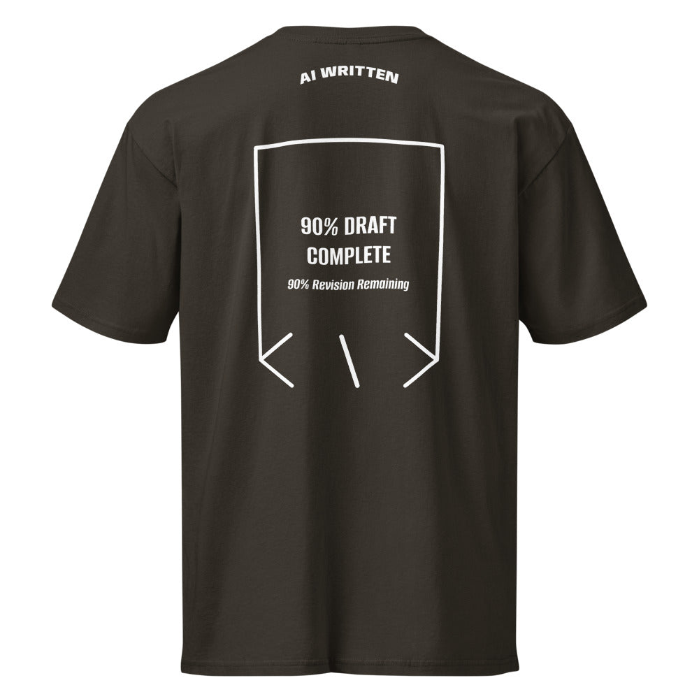 90% Draft Complete — Vintage Black White back mockup