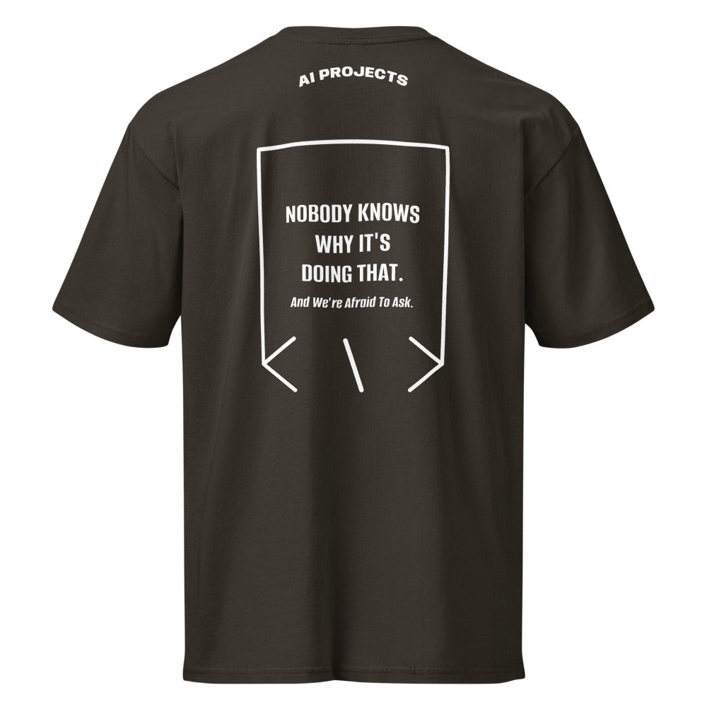 Nobody Knows Why It's Doing That. — Vintage Black White back mockup