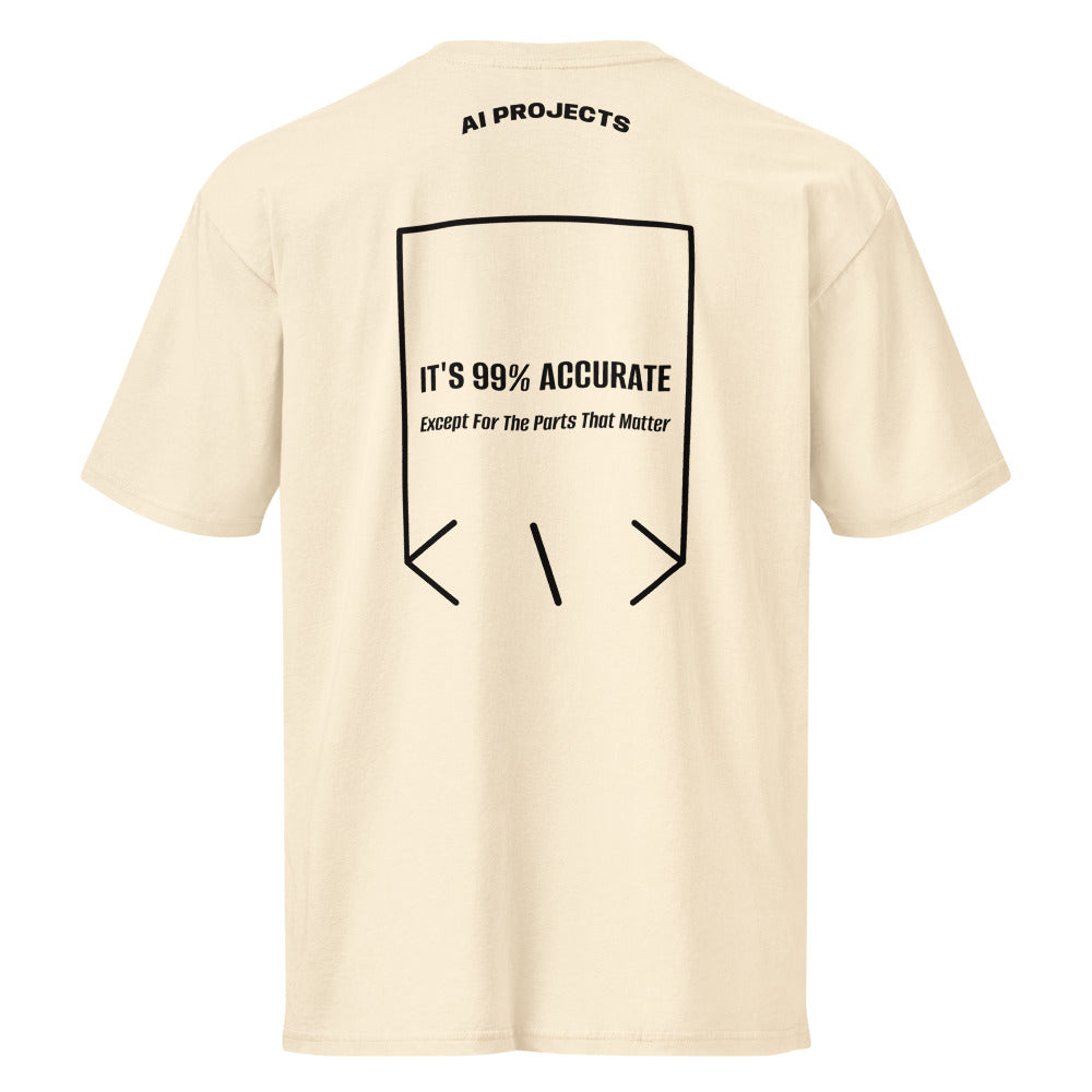It's 99% Accurate — Vintage White Black back mockup