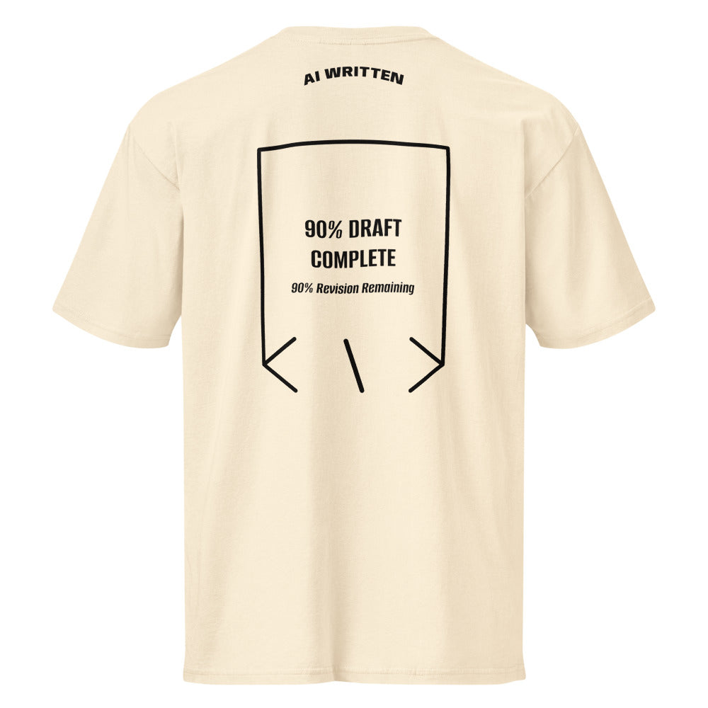 90% Draft Complete — Vintage White Black back mockup