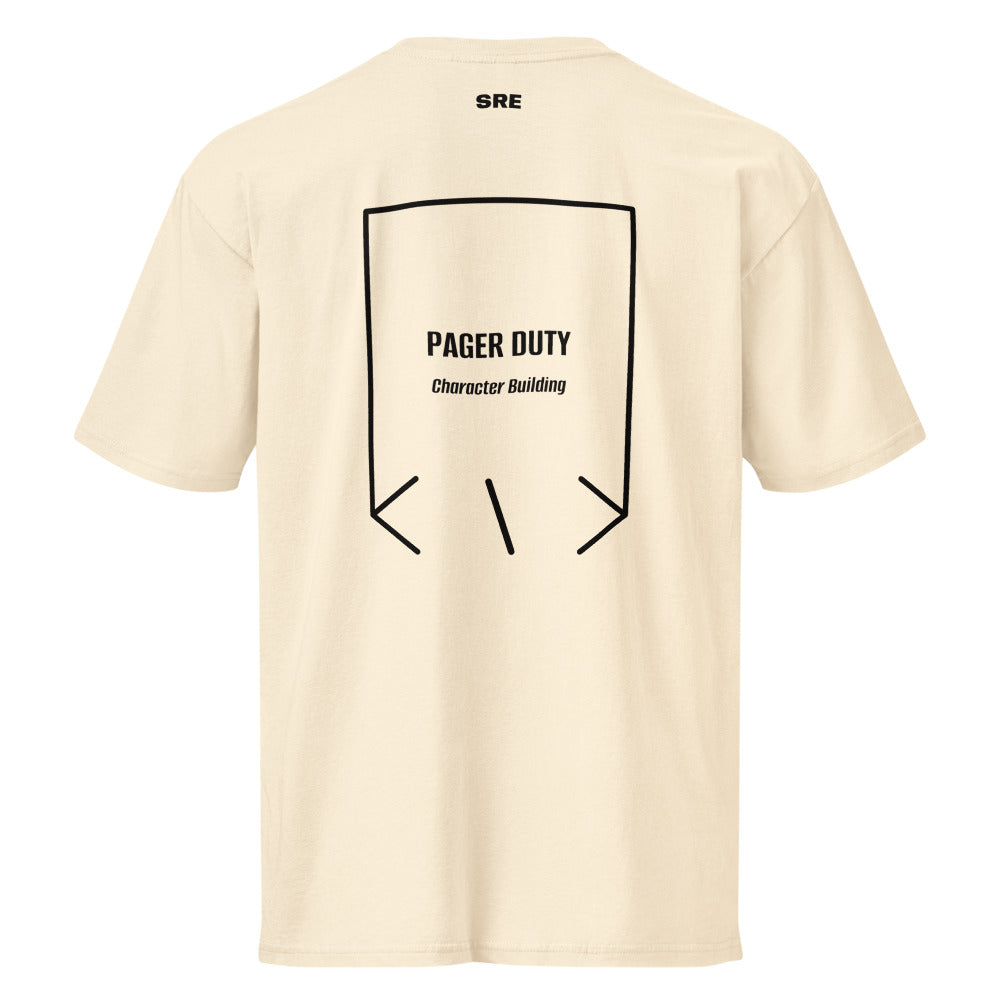 Pager Duty — Vintage White Black back mockup