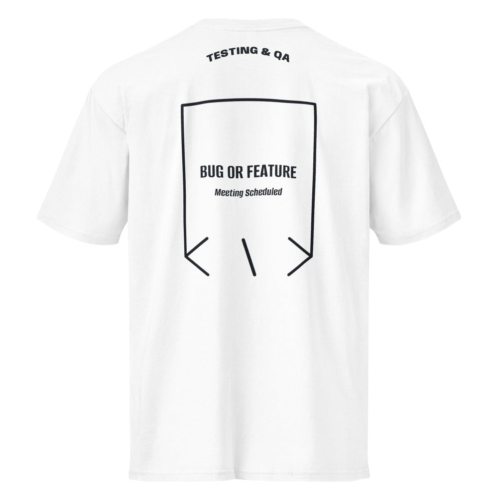 Bug Or Feature — White Navy Blazer back mockup