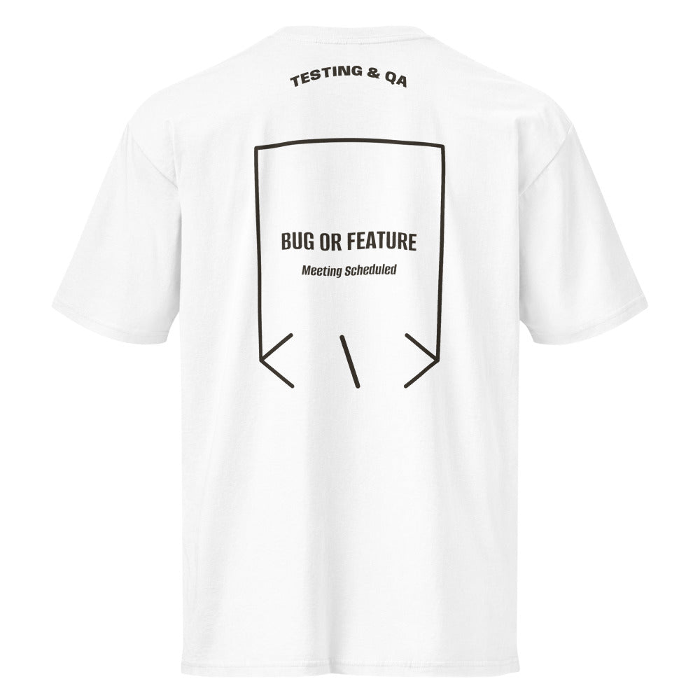 Bug Or Feature — White Vintage Black back mockup