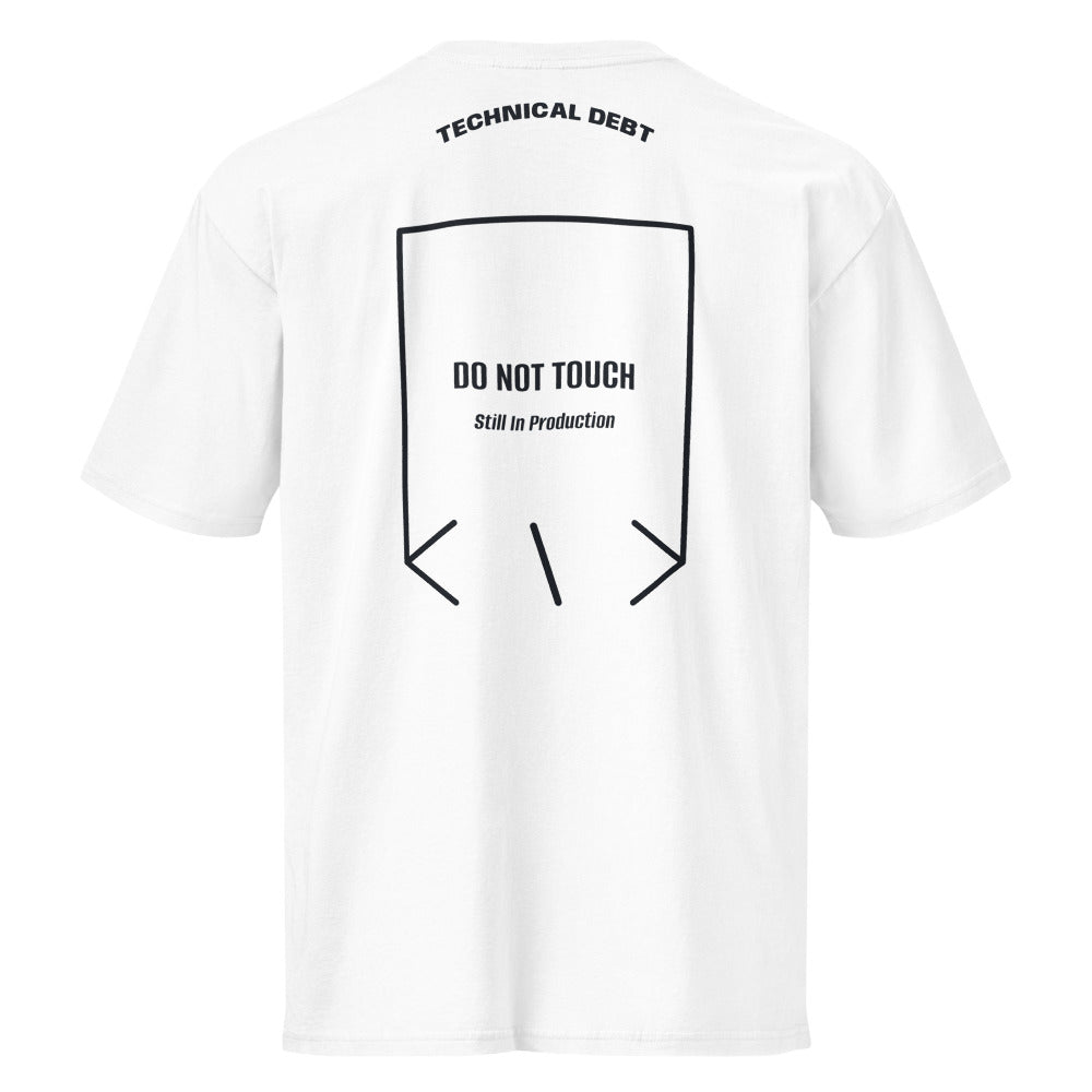 Do Not Touch — White Navy Blazer back mockup