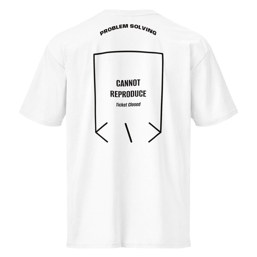 Cannot Reproduce — White Black back mockup