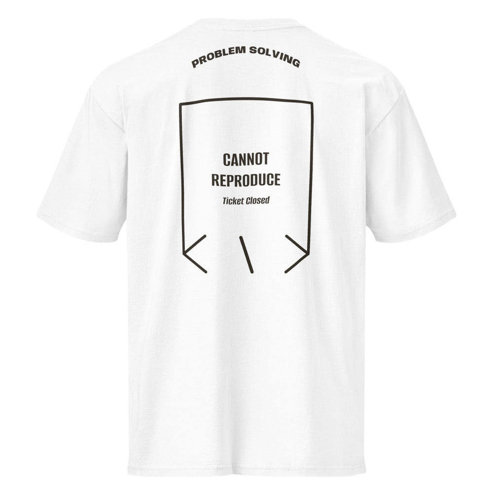 Cannot Reproduce — White Vintage Black back mockup