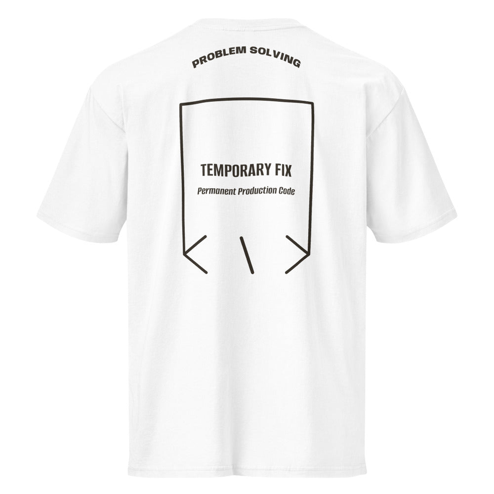 Temporary Fix — White Vintage Black back mockup