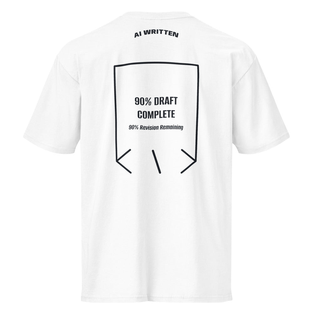 90% Draft Complete — White Navy Blazer back mockup