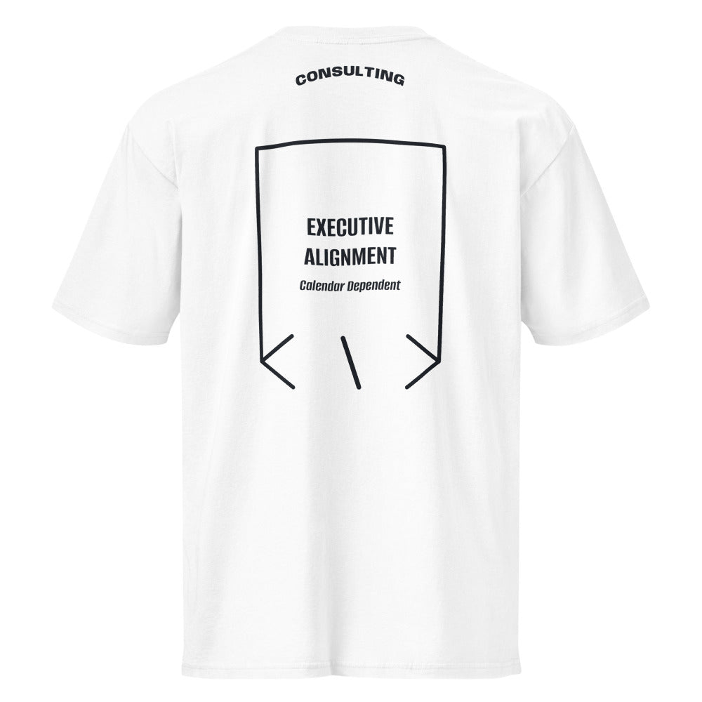 Executive Alignment — White Navy Blazer back mockup