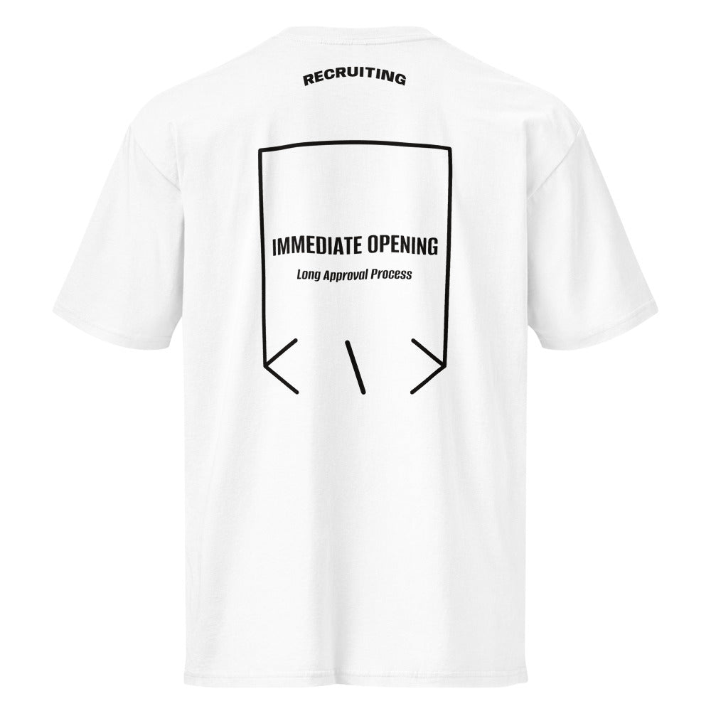 Immediate Opening — White Black back mockup