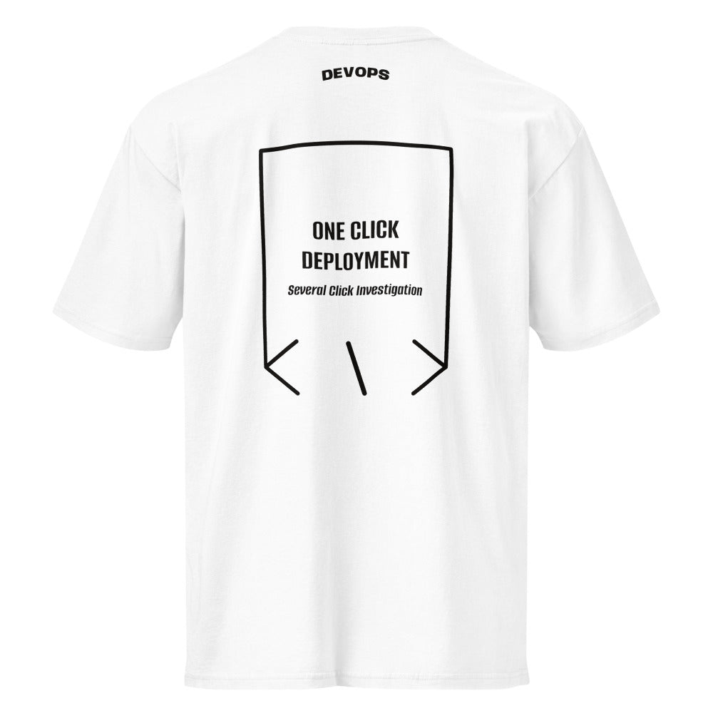 One Click Deployment — White Black back mockup