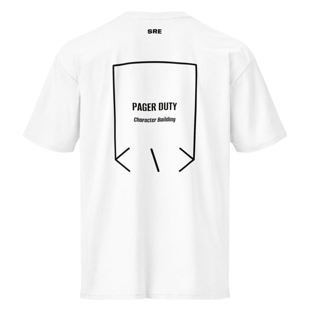 Pager Duty — White Black back mockup