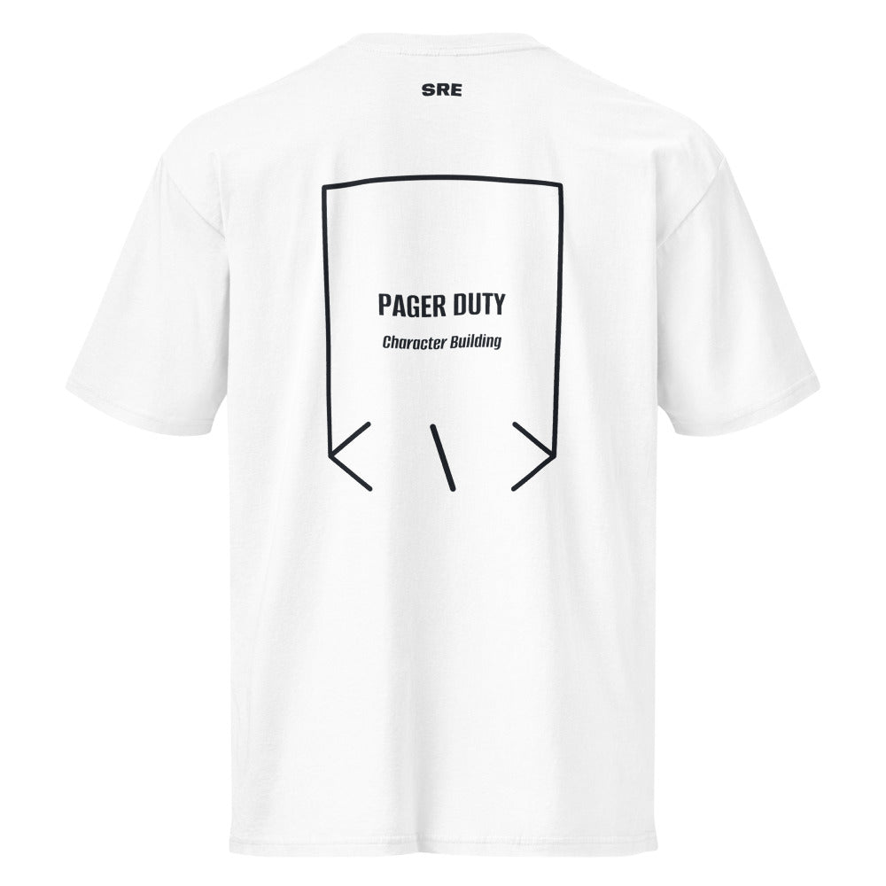 Pager Duty — White Navy Blazer back mockup