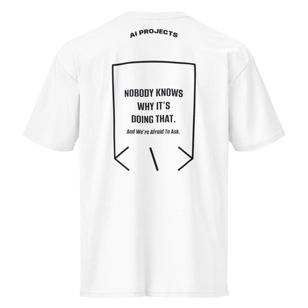 Nobody Knows Why It's Doing That. — White Navy Blazer back mockup