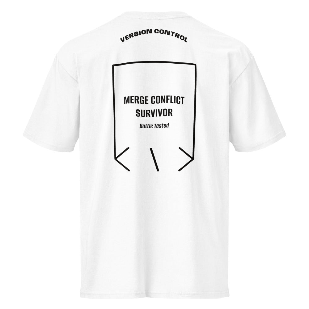 Merge Conflict Survivor — secondary back mockup