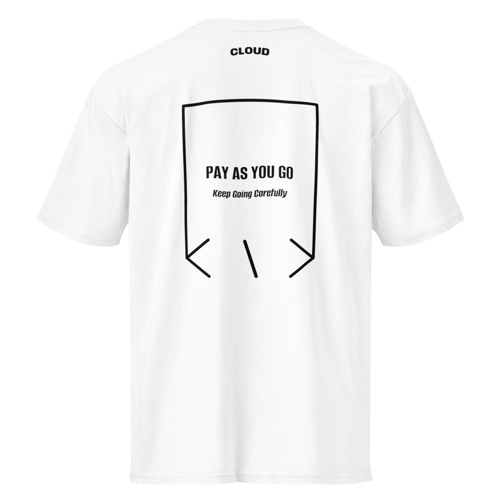 Pay As You Go — White Black back mockup