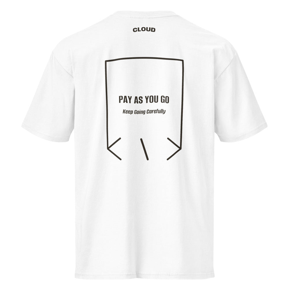 Pay As You Go — White Vintage Black back mockup