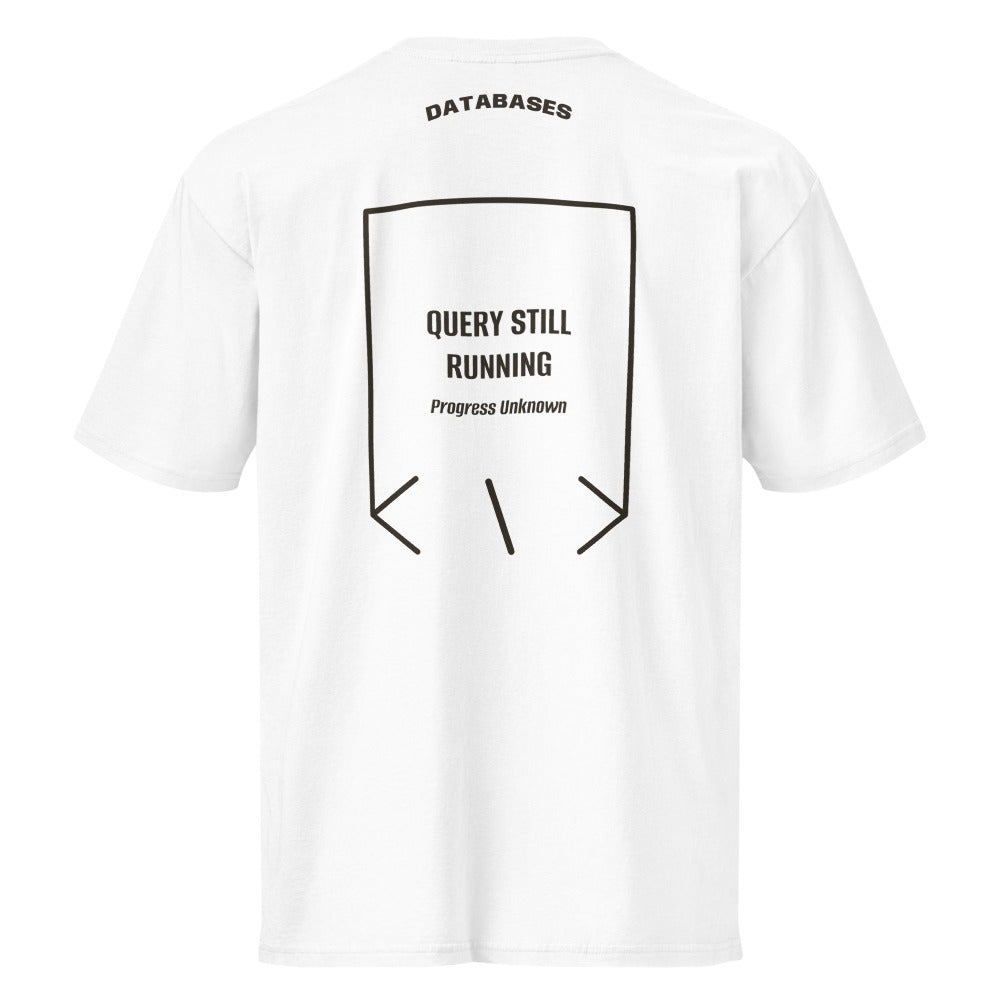 Query Still Running — secondary back mockup