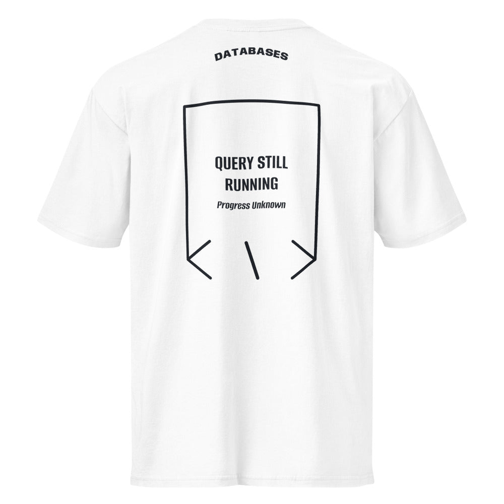 Query Still Running — White Navy Blazer back mockup